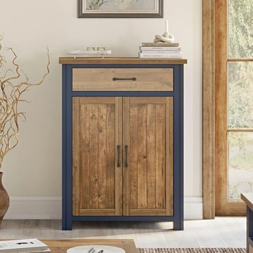 Splash blue shoe cupboard - 2 door