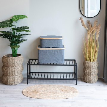 Vita shoe rack - black metal