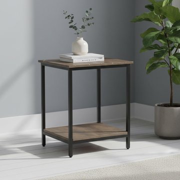 Fowey side table - dark brown mango wood