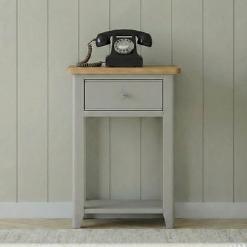 Arden grey painted 1 drawer telephone table