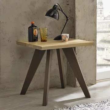 Cadell aged oak lamp table