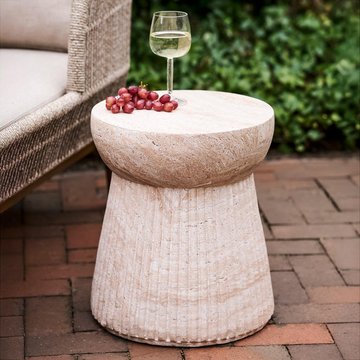 Bonn side table - round - natural