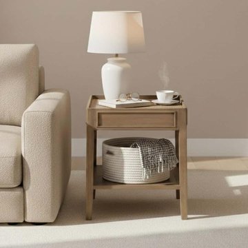 Chesterton side table natural rattan