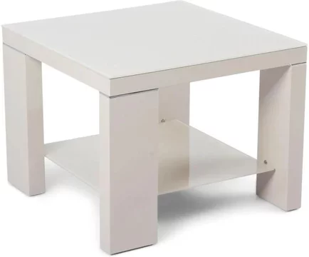 Clearance - lucca side table - cream high gloss - fss13572