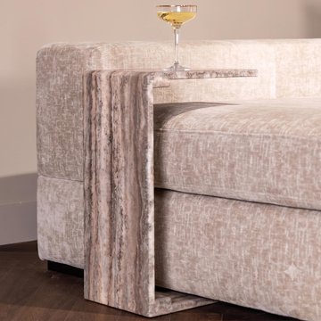 Dulce side table - grey - marble