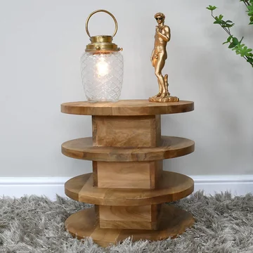 Side table - mango wood - small - round