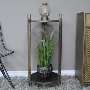 Side table - metal - round - plant stand style