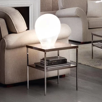 Elite italian lamp table - small - silver birch