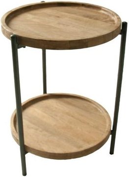 Evansville mango wood end table - round