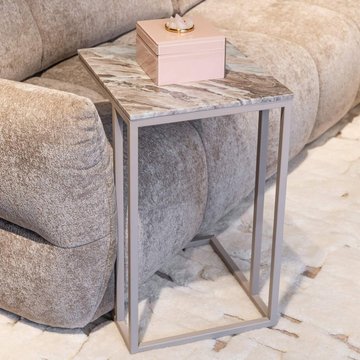 Fairfax side table - clay - marble and metal