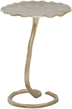 Inventivo side table - gold metal - floral