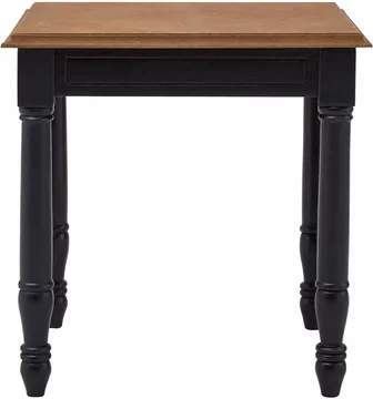 Loire side table - square - black and oak
