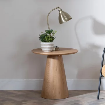 Palma end table - round - oak