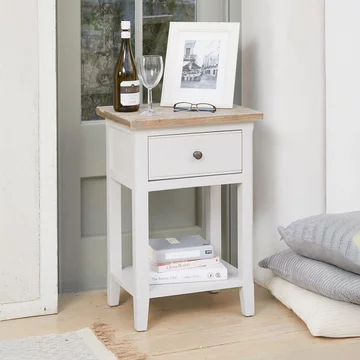 Signature grey painted lamp table