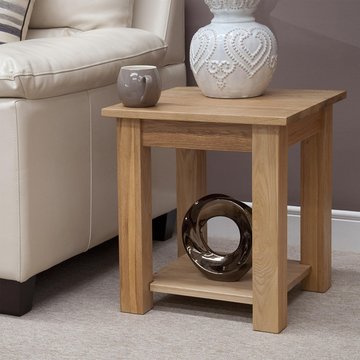 Lyon lamp table - square - oak