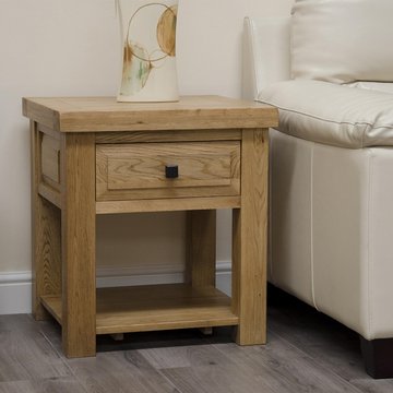 Deluxe lamp table - 1 drawer - oak