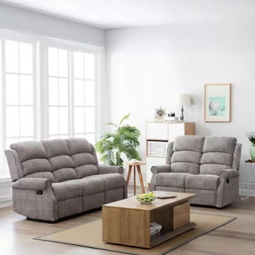 Windsor recliner sofa suite - 3+2 seater - latte fabric