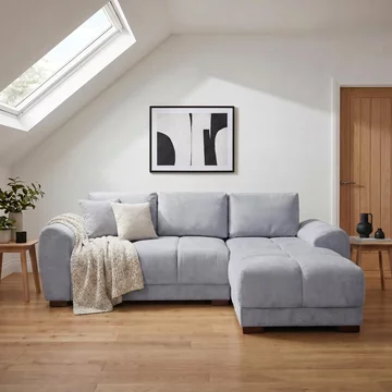 Azzuro universal corner sofa bed - grey - storage