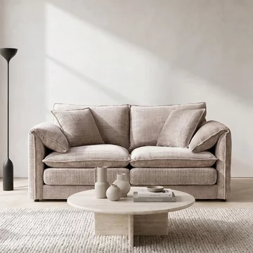 Solaya sofa - beige fabric - 2 seater