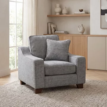 Nebraska armchair - slate grey fabric