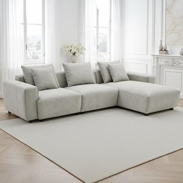 Malibu universal corner sofa - beige fabric