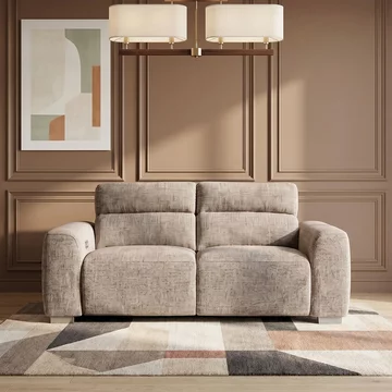 Toronto electric recliner sofa - beige fabric - 2 seater