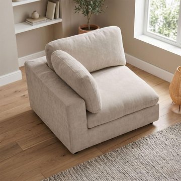 Haven corner chair - biscuit - chenille fabric