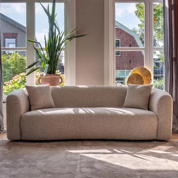 Luxandra sofa - 3 seater - sand - fabric