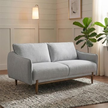 Louie sofa - 3 seater - grey linen - fabric