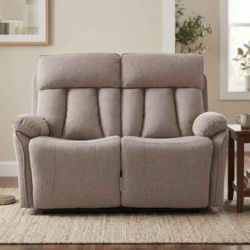 Belgrave manual recliner sofa - 2 seater - oatmeal - fabric