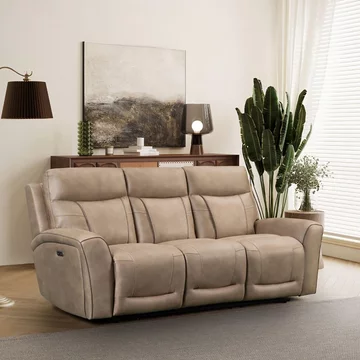Nico power recliner sofa - 3 seater - sand - fabric