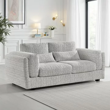 Bari sofa - grey fabric - 3 seater