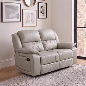 Bentley recliner sofa - 2 seater - grey leather