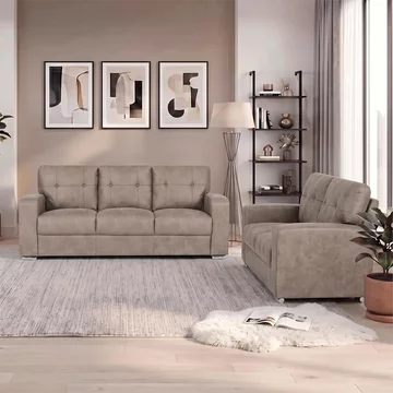 Hampton sofa suite - 3+2 seater - taupe - fabric