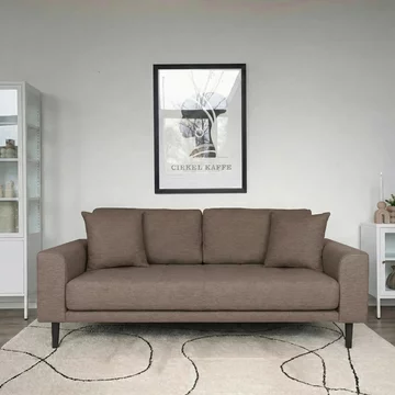 Lido sofa - 2.5 seater - brown - fabric