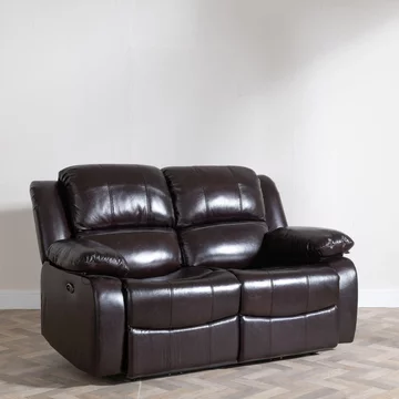 Clearance - london recliner sofa - 2 seater - burgundy leather