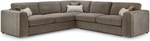 Naples large corner sofa - mocha fabric