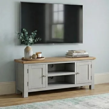 Lundy tv unit - large - 120cm - grey painted