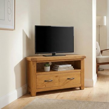 Somer corner tv unit - oak