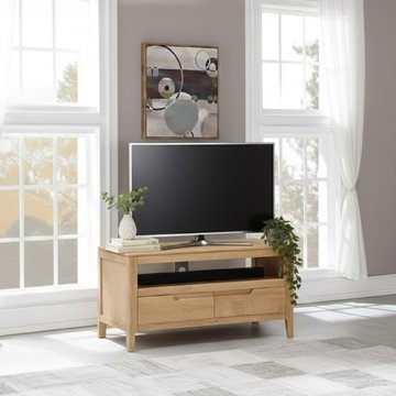Dunmore oak small tv unit - 2 drawer