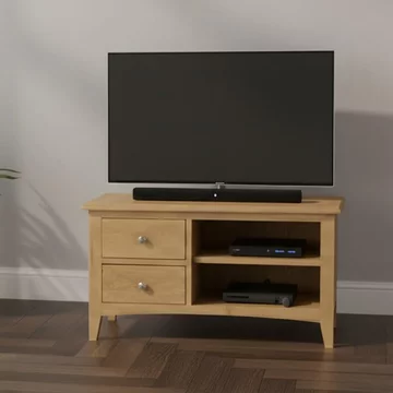 Kilkenny small tv unit - 2 drawer - oak