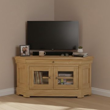 Moreno corner tv unit - oak