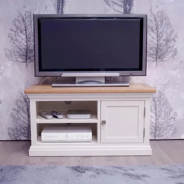 Cotswold tv unit - 1 door - oak and painted