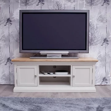 Cotswold tv unit - 2 door - oak and painted