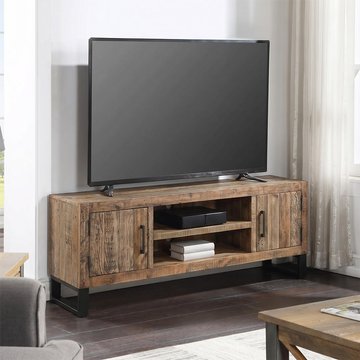 Preston tv unit - 2 door - 139cm - industrial - small - rustic