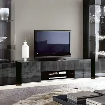 Montecarlo tv unit - 2 door - 1 drawer - large - grey koto high gloss