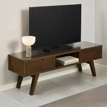 A line tv unit - 2 drawer - smoked oak