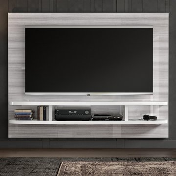 Grey oak wall unit