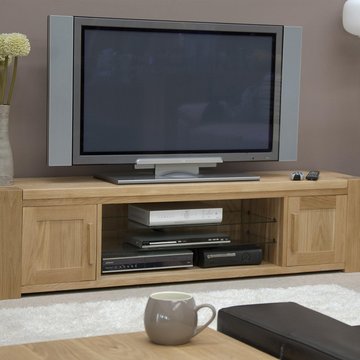 Trend plasma tv unit - 2 door - oak