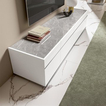Modern mara tv unit - 195cm - white